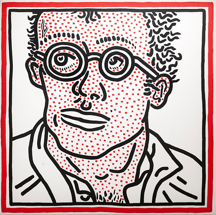 Keith Haring Self Portrait Painting