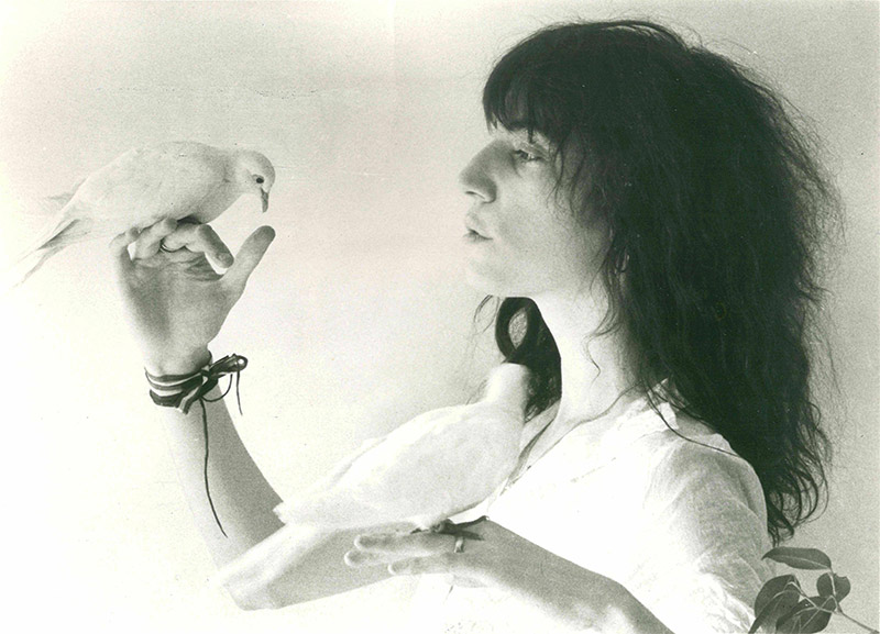 Patti Smith Portrait with a Dove